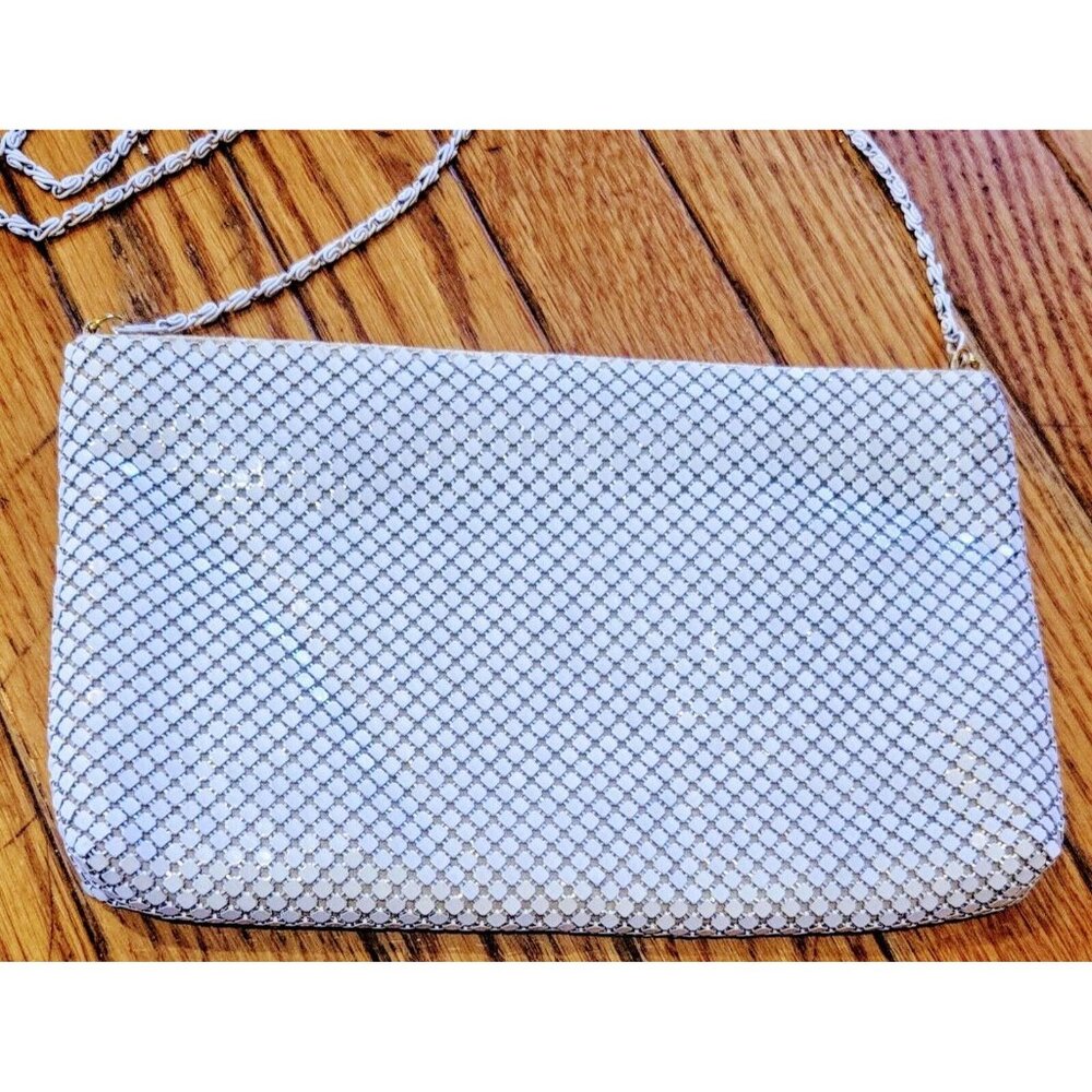 Vintage Bags By Marlo White Metal Mesh Bag Purse With Strap - Picture 8 of 9